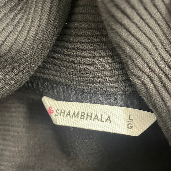 Shambhala Black Funnel Neck Relaxed Fit Active Wear Top Sz L - Picture 9 of 13